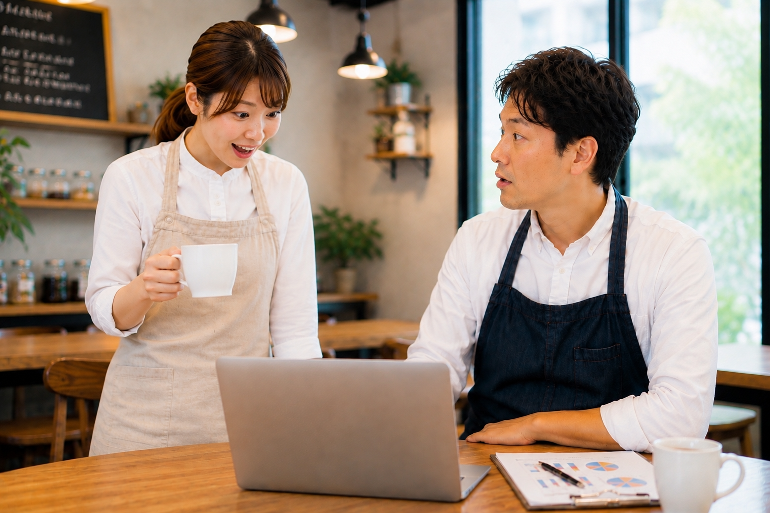 DXがこんなことができるとは思わなかったと驚いている2名のオーナー
